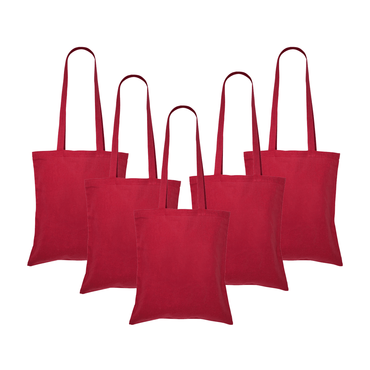 Pack 5u Bolsa 100% Algodón 39x42 - Rojo1