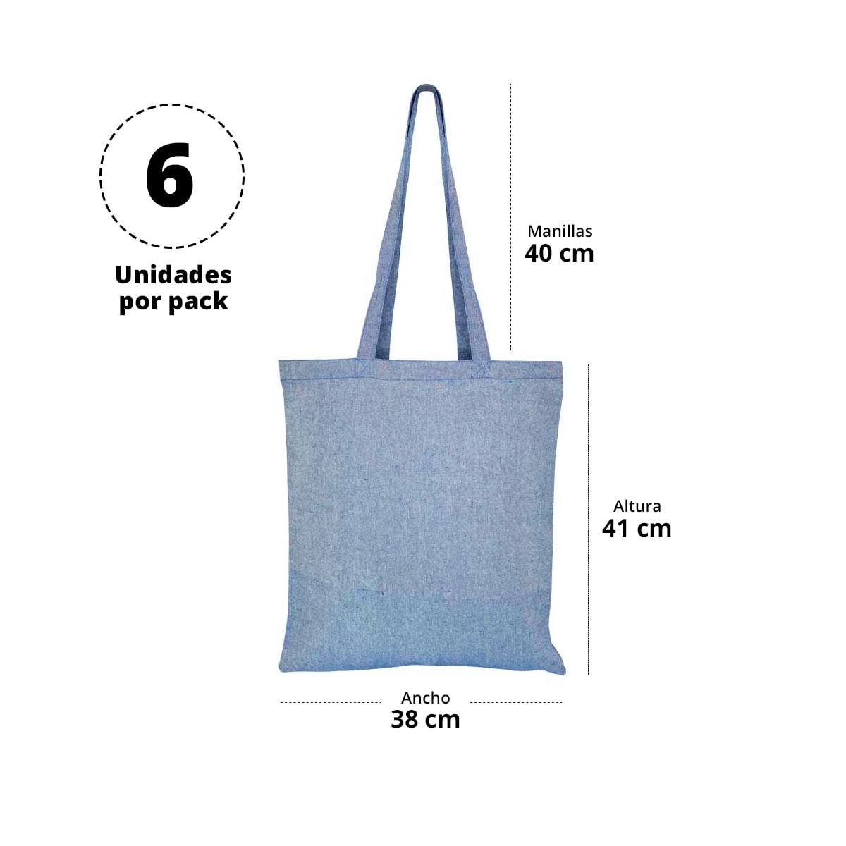 Pack 6 Bolsas Denim Naranja3
