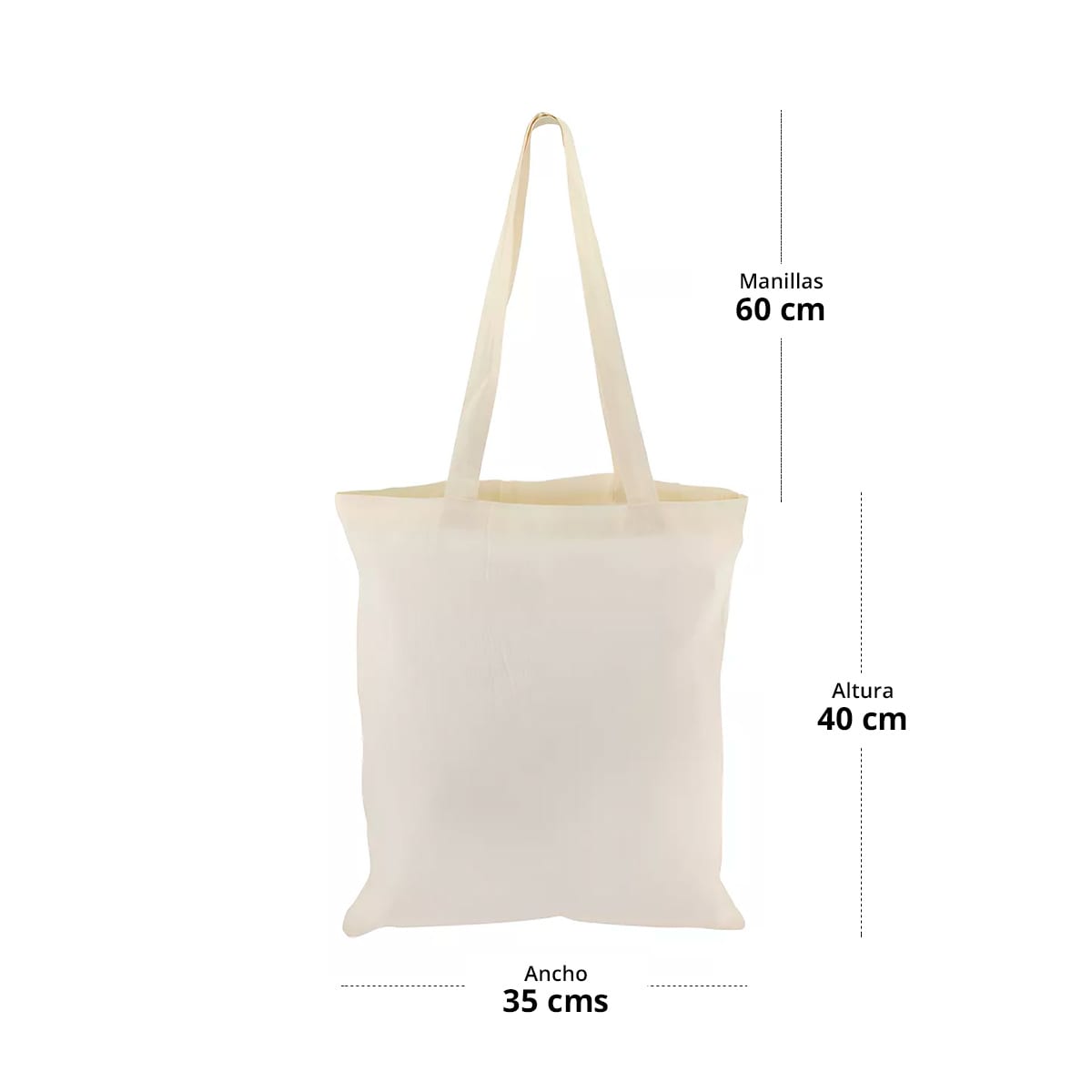 Pack 5 Unid Bolsa Algodon 100% Bco3