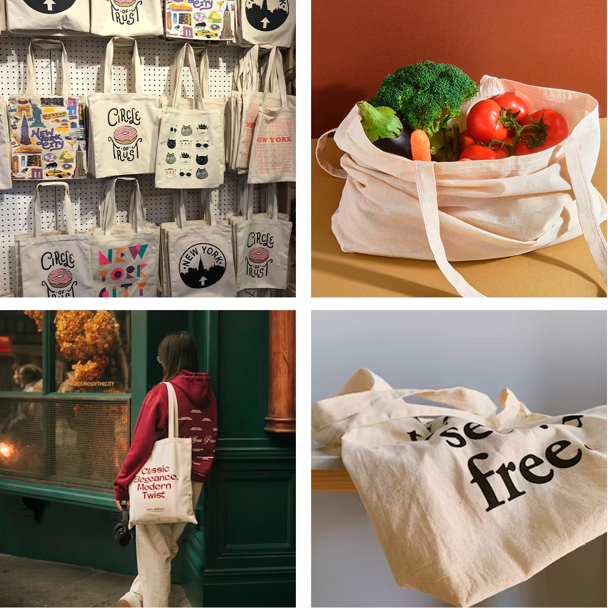 Pack 5 Unid Bolsa Algodon 100% Bco5