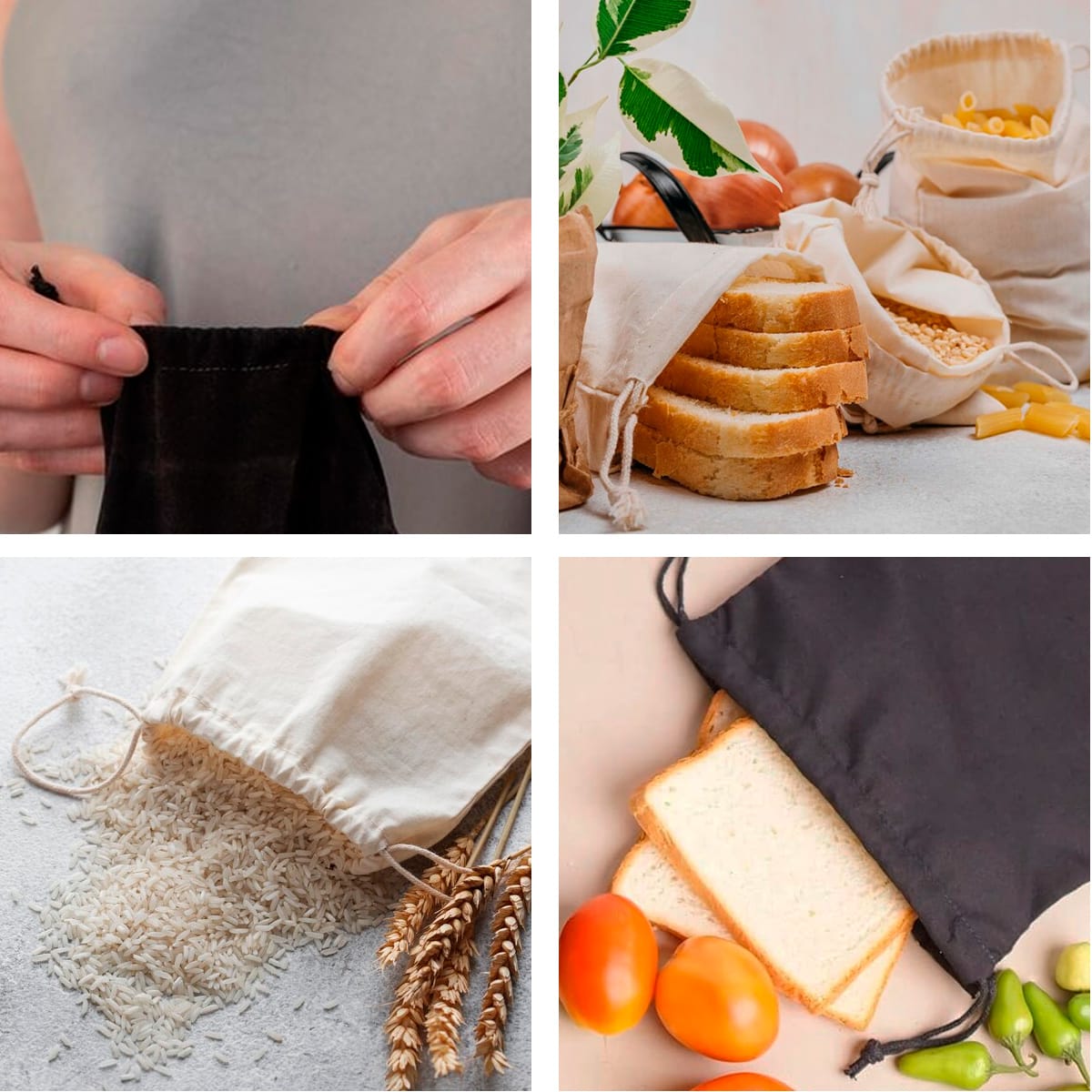 Pack 10u Saco Algodon 120gr - Crudo4