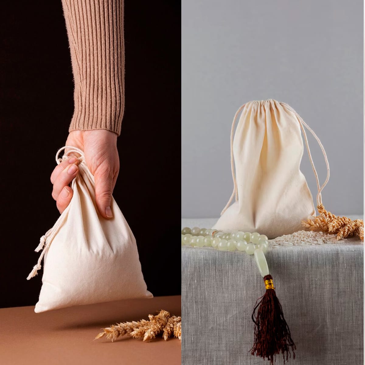 Pack 10u Saco Algodon 120gr - Crudo6