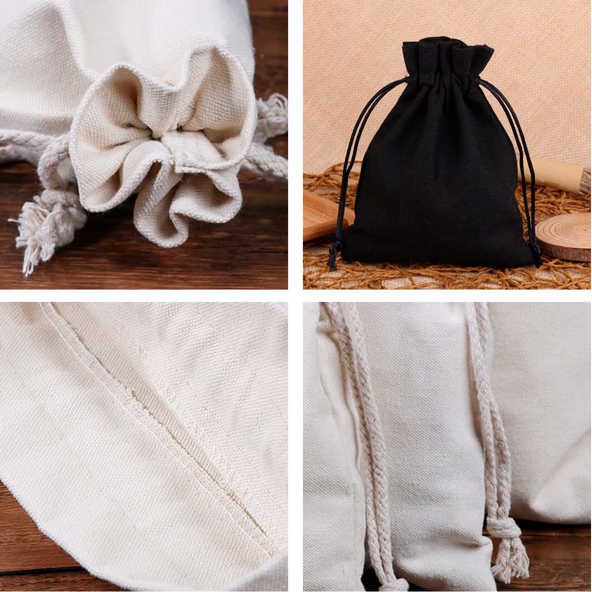 Pack 10 u Saco Algodón 20x29 - Crudo3