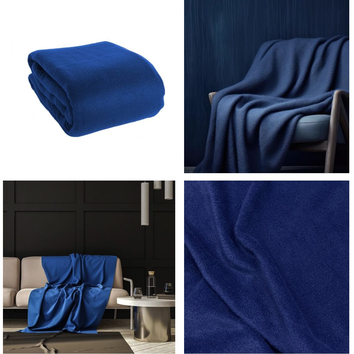 Manta Polar Fleece Azul 160x130 2