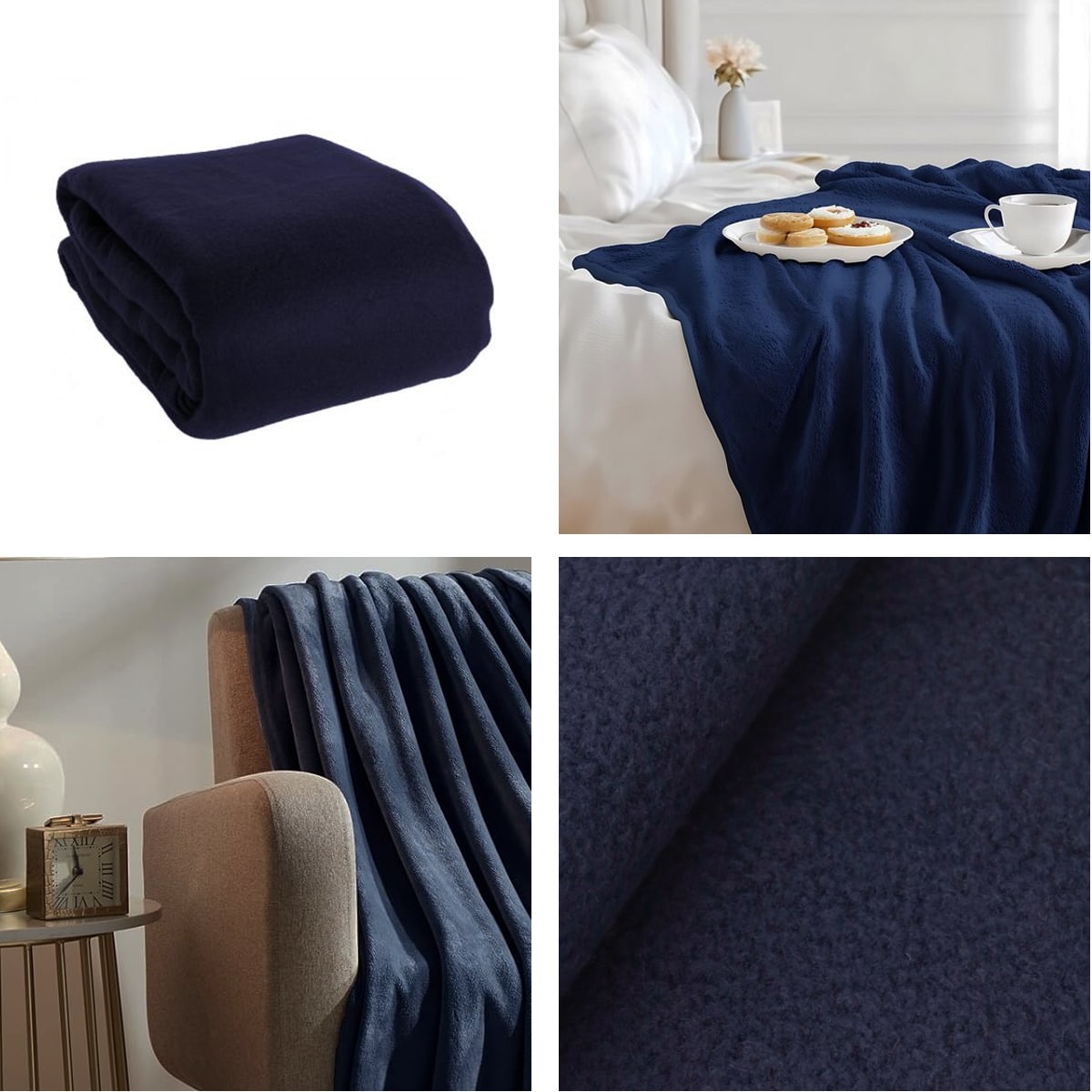 Manta polar fleece Azul Marino160x1302