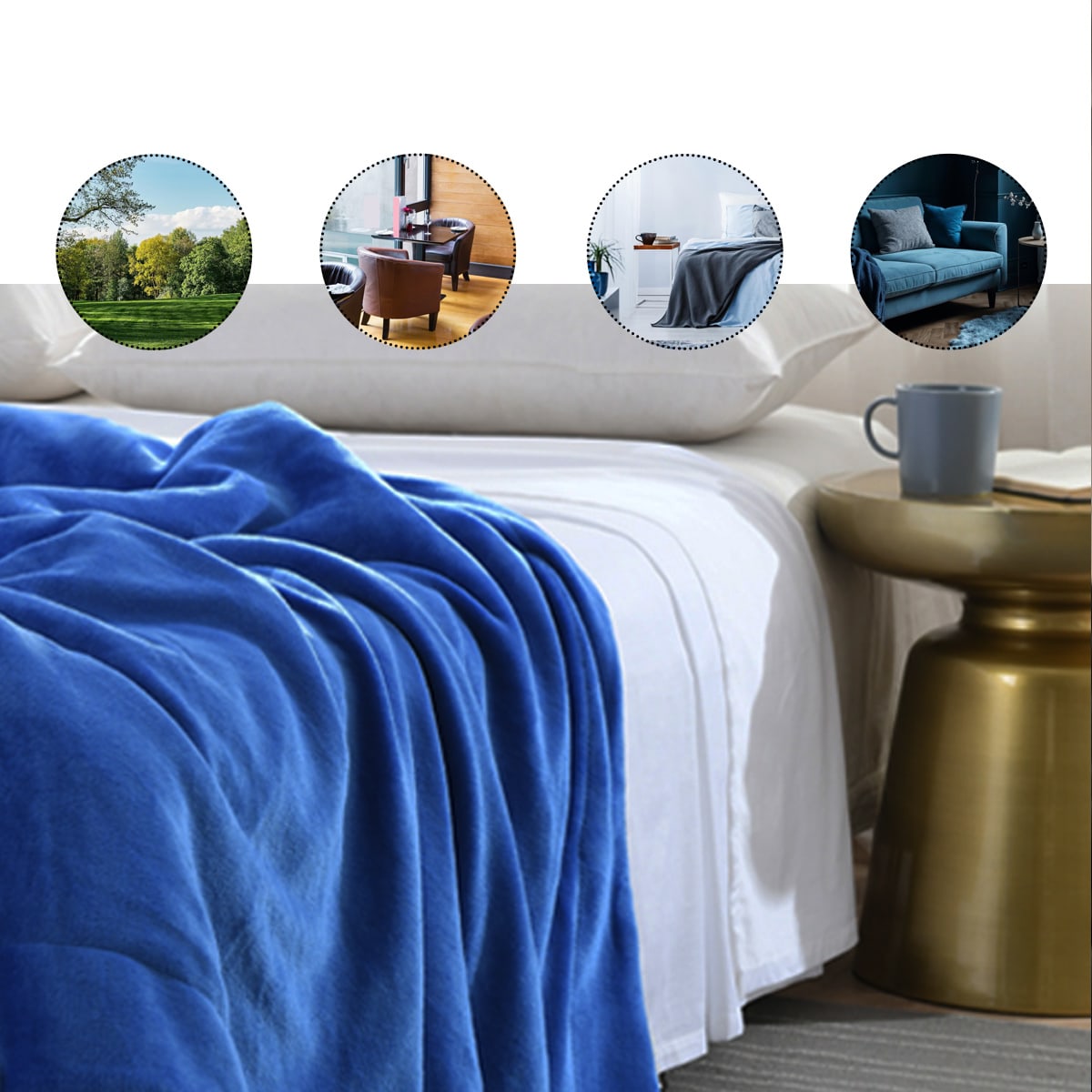 Manta Polar Fleece Azul 160x1303