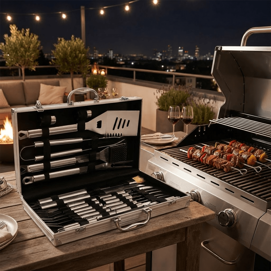 Deluxe BBQ Set Metálico de 24 piezas5