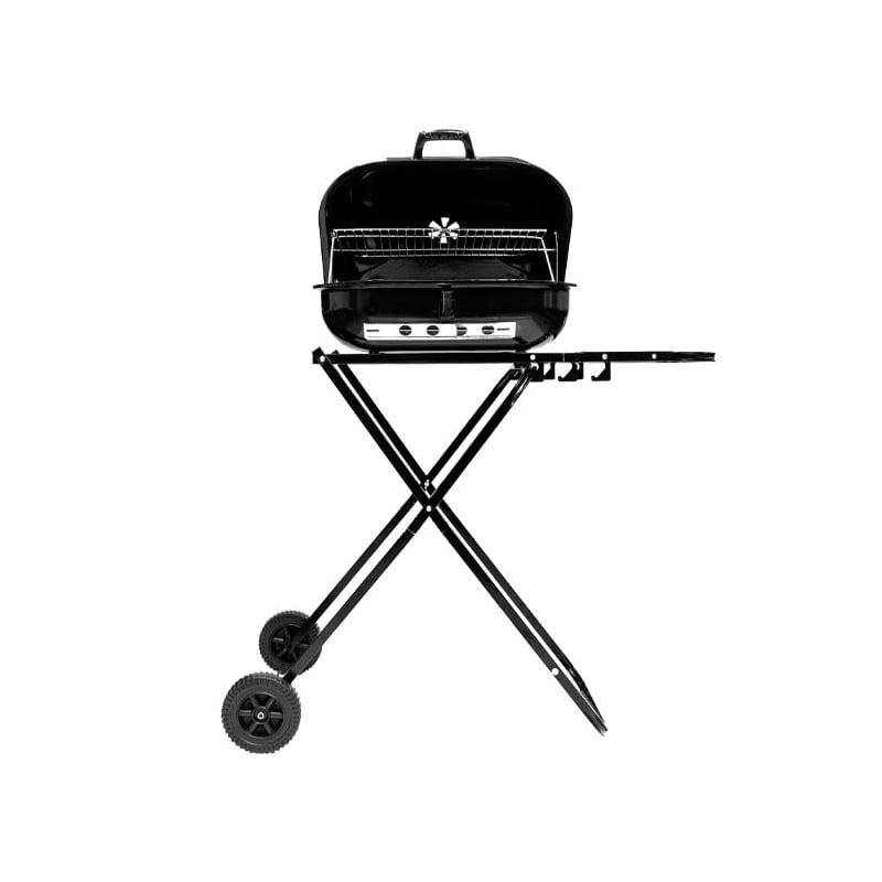 Parrilla Para Carbón Plegable Con Ruedas2
