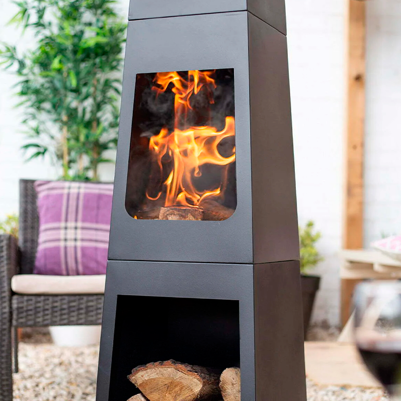 Chimenea Exterior Para Carbón o Leña Modelo Nordic5
