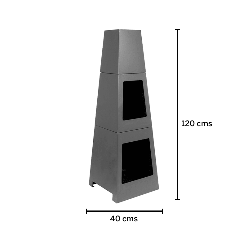 Chimenea Exterior Para Carbón o Leña Modelo Nordic2