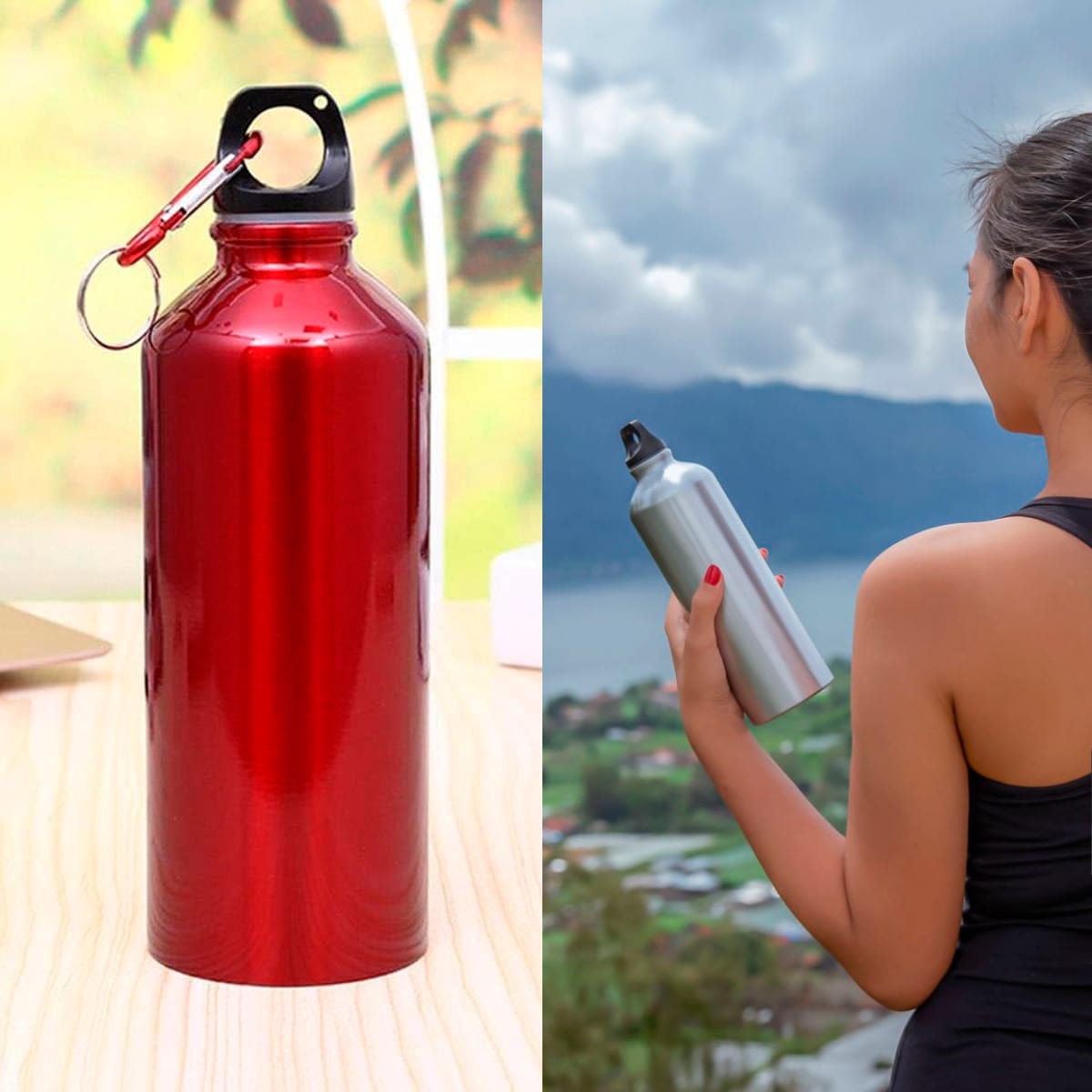 Pack x5 Botella Aluminio 800ml - Naranjo5