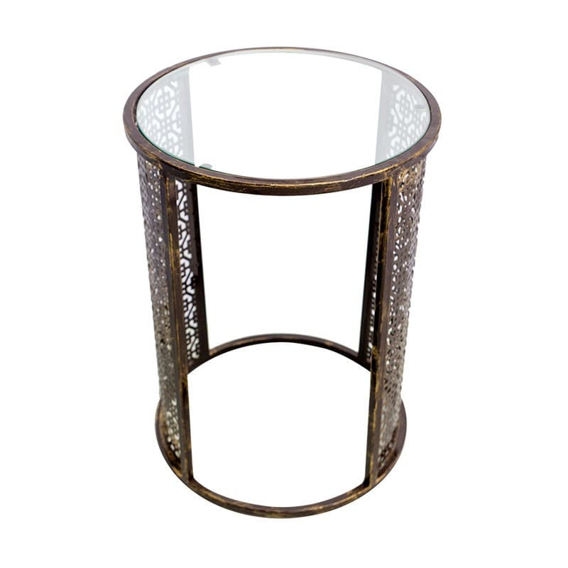 Mesa Circular con Cubierta de Vidrio2