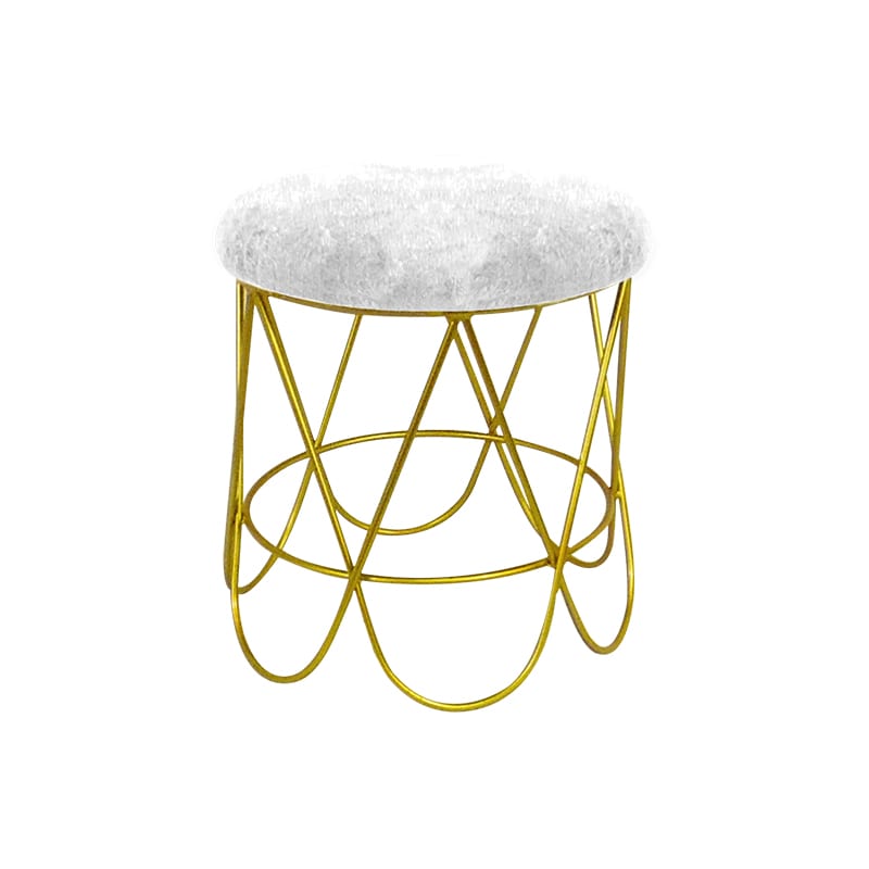 Piso Pouf con Cojín Aterciopelado Blanco1