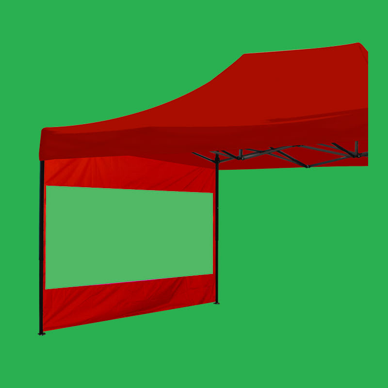 Cobertor Lateral Con Ventana para Toldo 3 Metros Color Rojo1