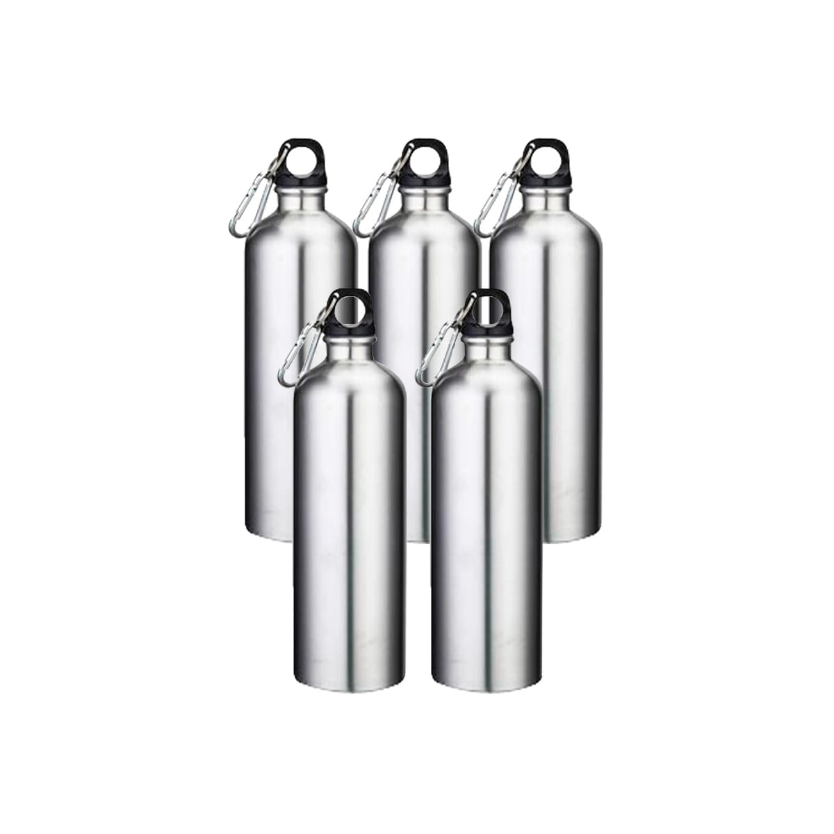 Pack x5 Botella Aluminio 800ml - Plata1