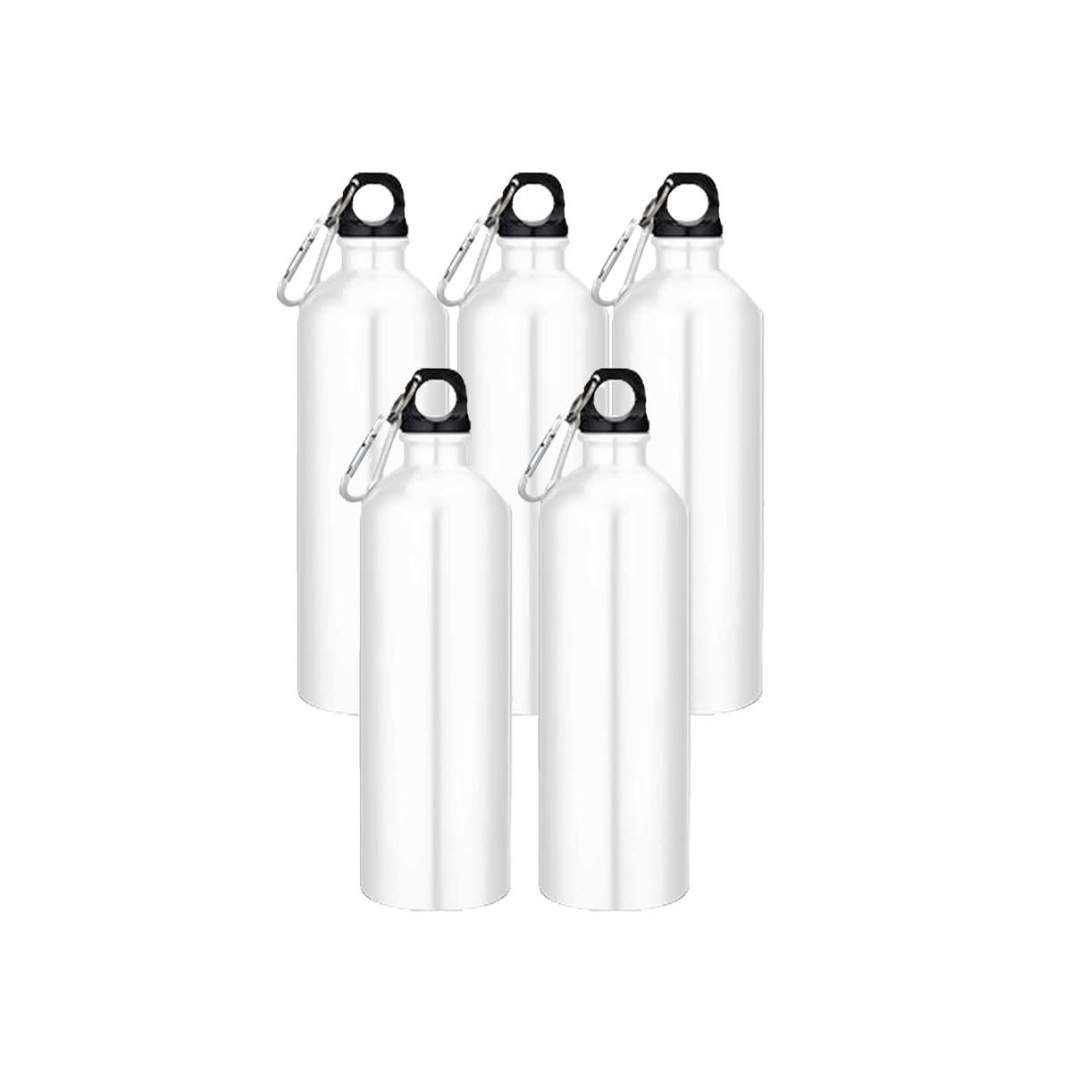 Pack x5 Botella Aluminio 800ml -  Blanco1