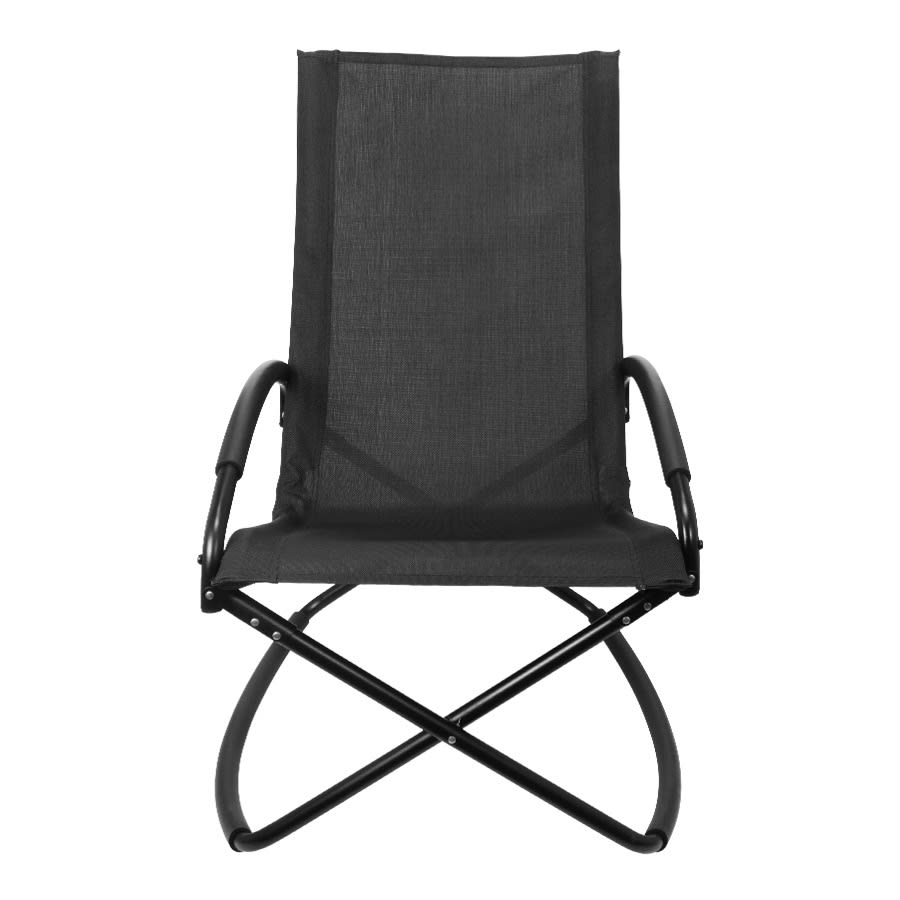 Silla Mecedora Negra Con Apoya Brazos2