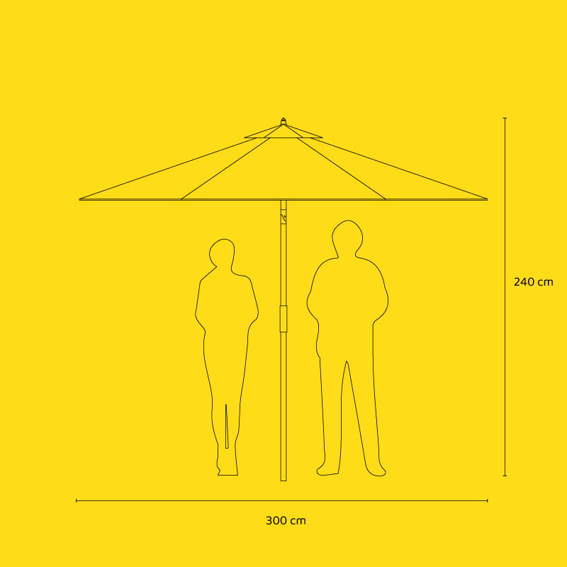 Quitasol Modelo Shake 3 Metros Color Verde1