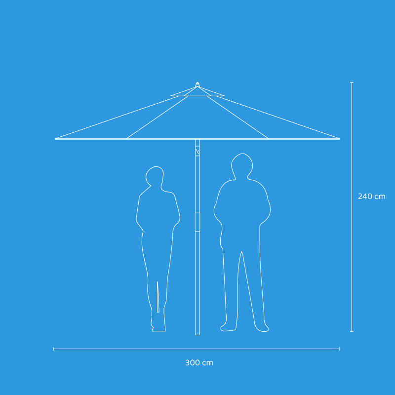 Quitasol Modelo Shake 3 Metros Color Negro1