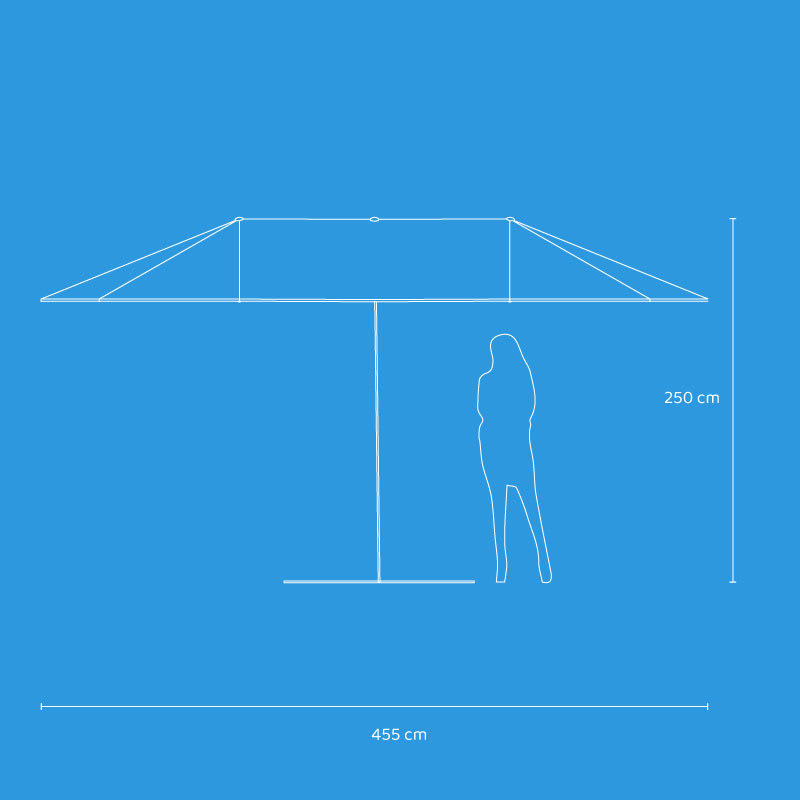 Quitasol Ovalado Doble Modelo Twins Color Negro5