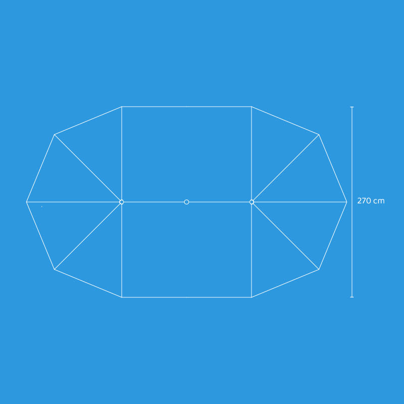 Quitasol Ovalado Doble Modelo Twins Color Negro6