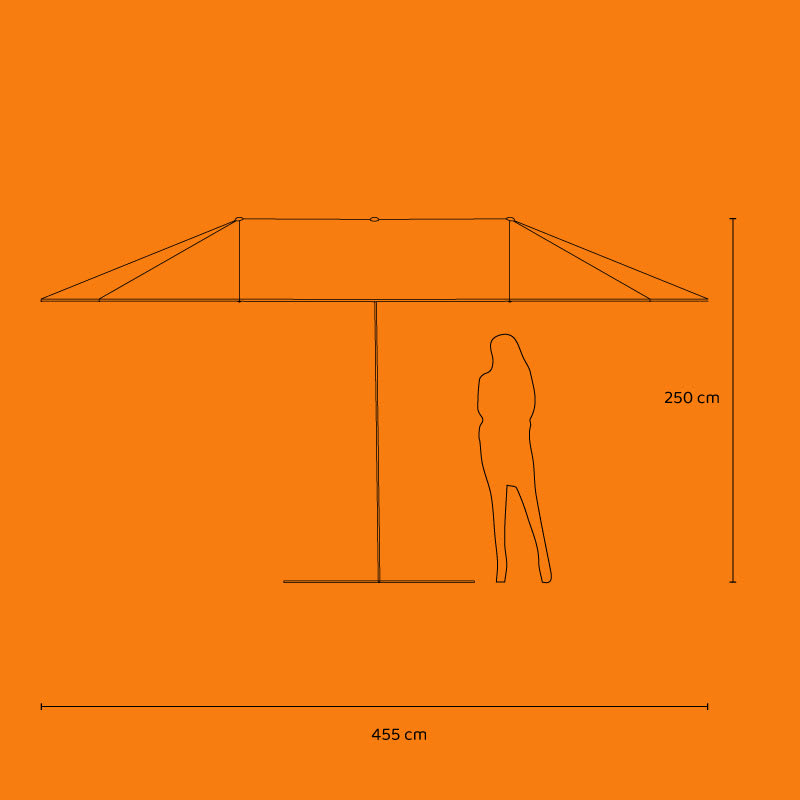 Quitasol Ovalado Doble Modelo Twins Color Beige5