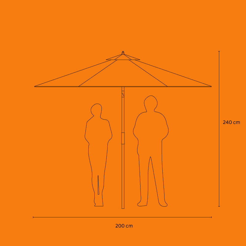 Quitasol Modelo Brake 2 Metros Color Blanco1