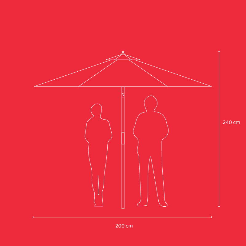 Quitasol Modelo Brake 2 Metros Color Azul1