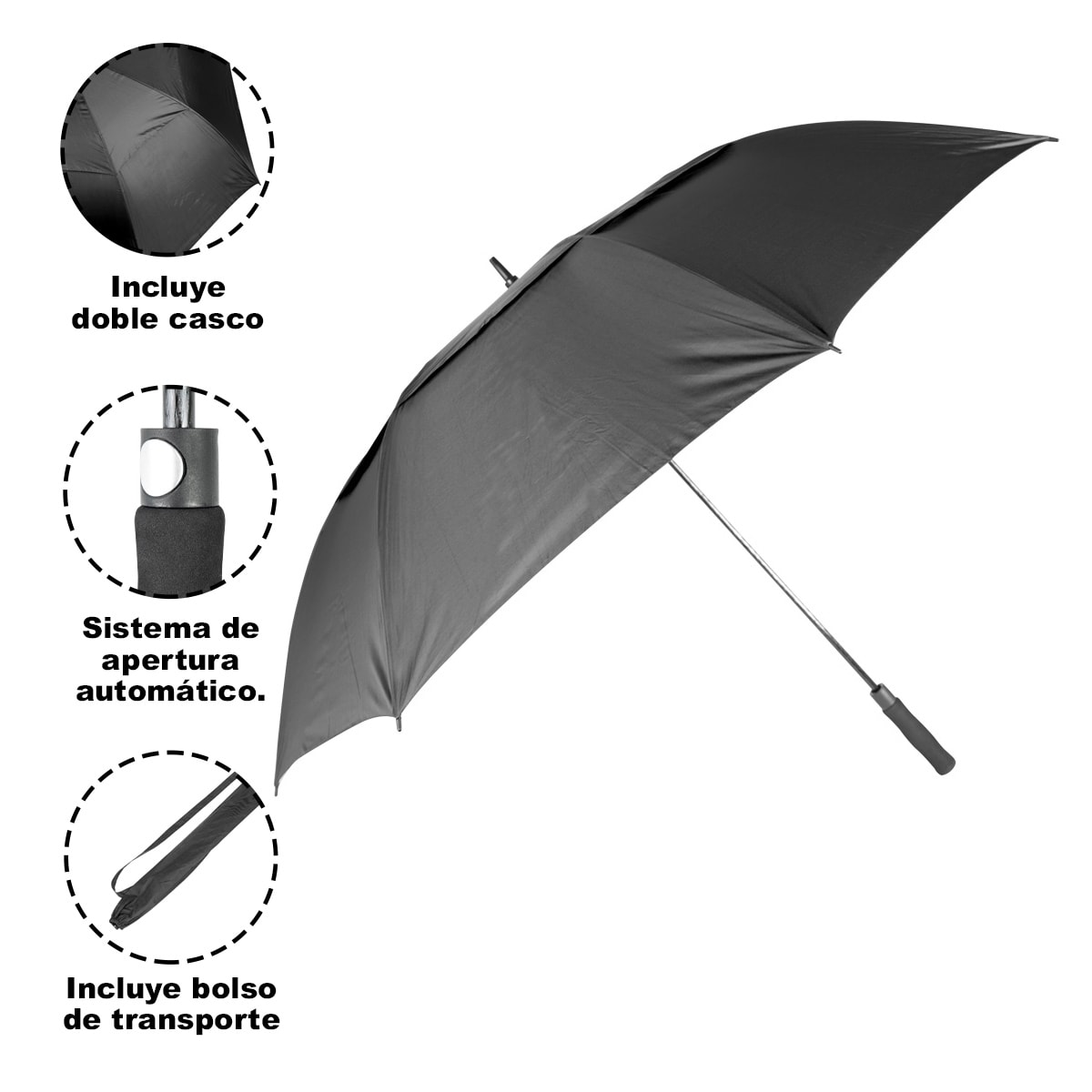 Paraguas Ejecutivo Grande Reforzado – Verde3