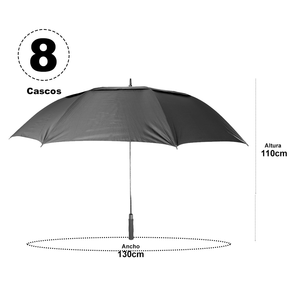 Paraguas Ejecutivo Grande Reforzado – Verde2