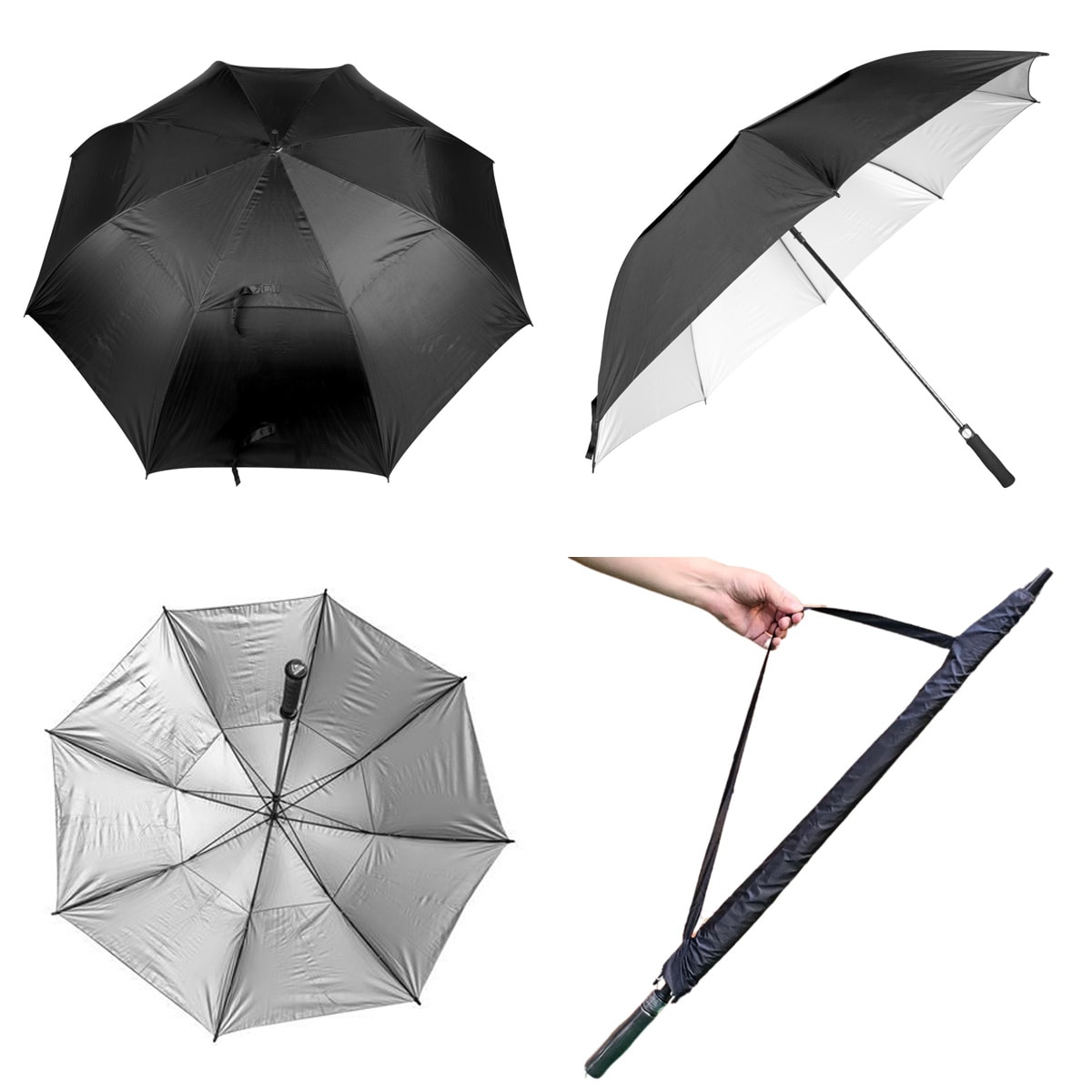 Paraguas Ejecutivo Grande Reforzado – Negro4