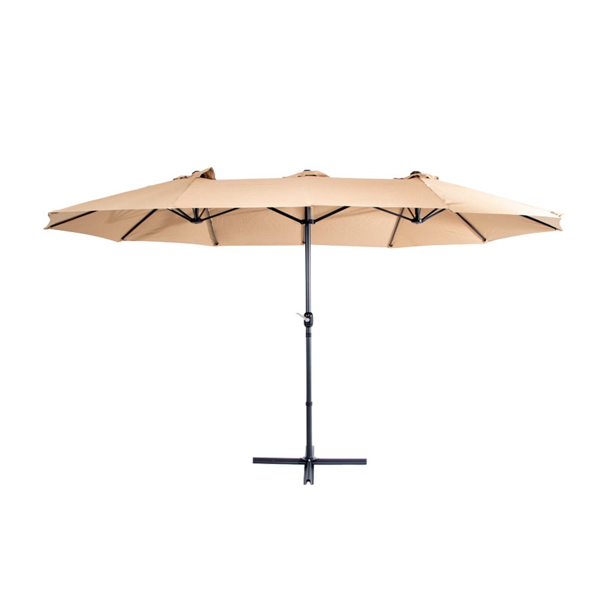 Quitasol Ovalado Doble Modelo Twins Color Beige1