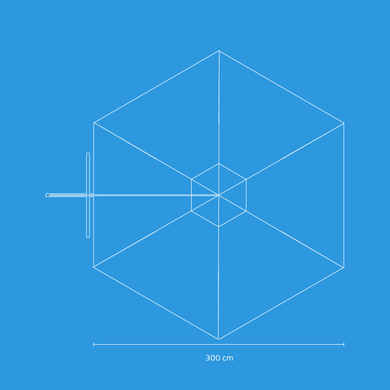 Quitasol Lateral Colgante 3 Metros Color Café Claro5