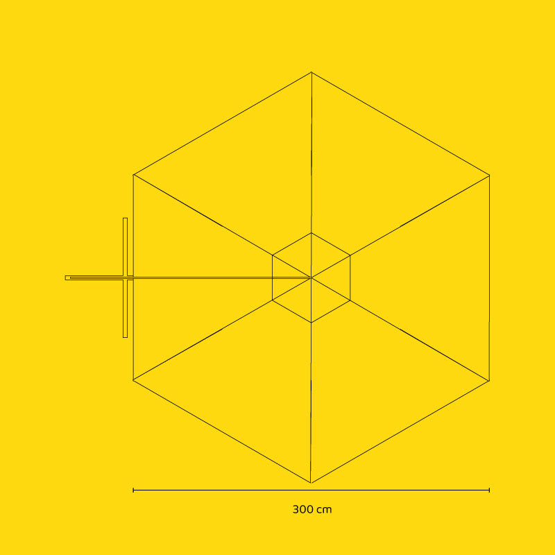Quitasol Lateral Colgante 3 Metros Color Negro5