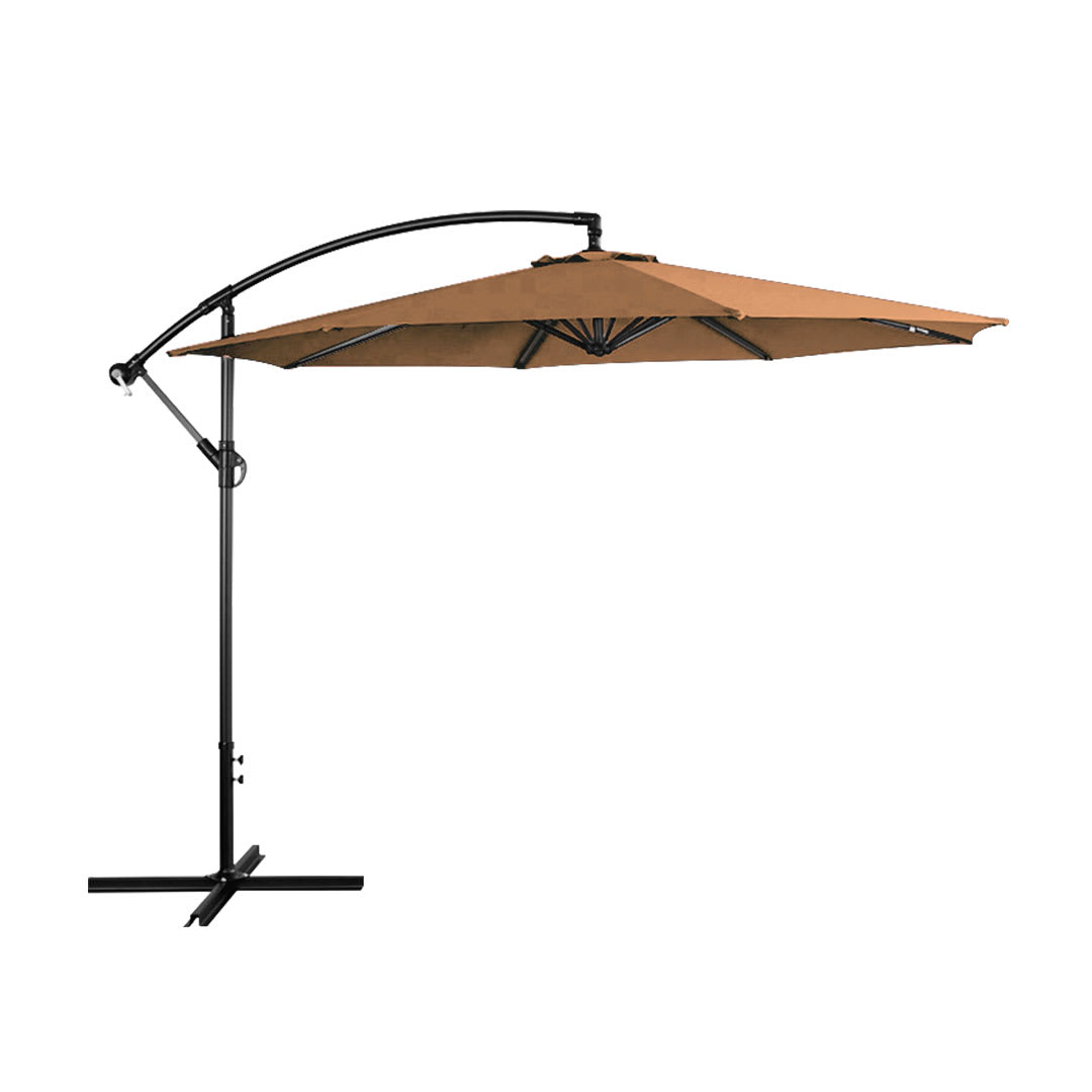 Quitasol Lateral Colgante 3 Metros Color Café Claro1