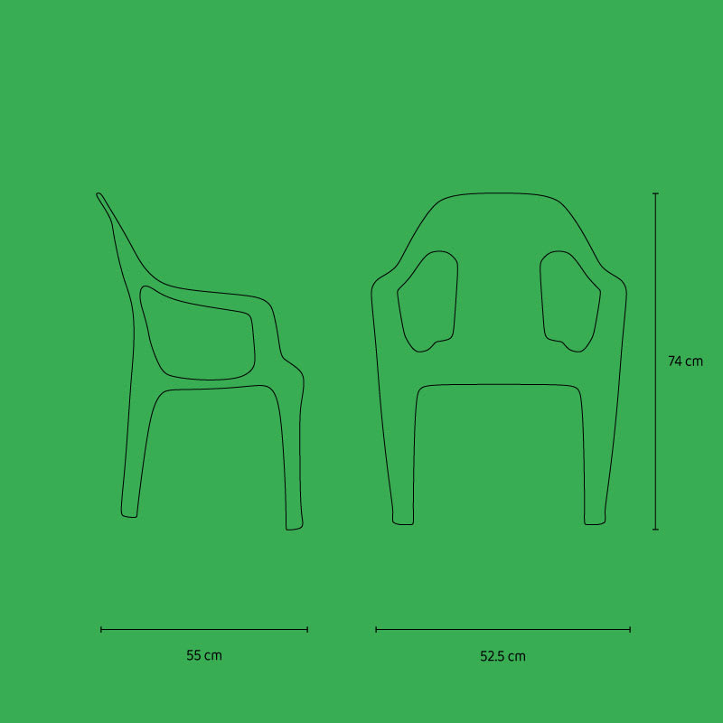 Silla Plástica Blanca Modelo Milán2