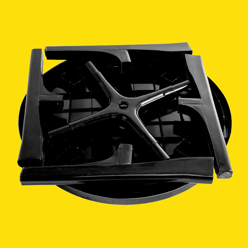 Mesa Plástica Redonda Negra Modelo Milán2