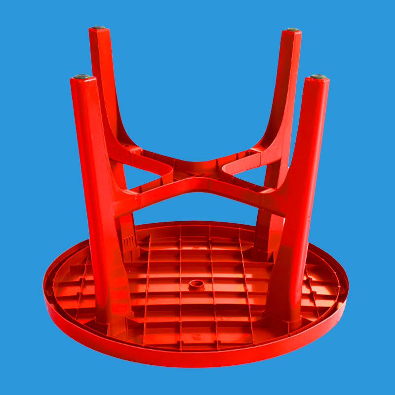 Mesa Plástica Redonda Roja Modelo Milán2