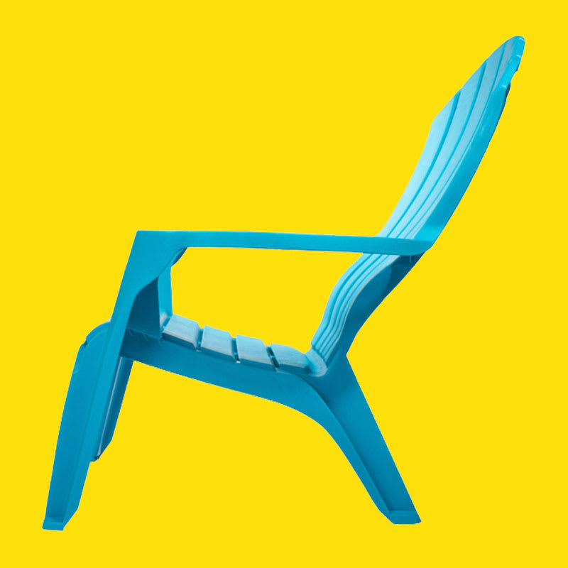 Silla Plástica Modelo Adirondack Color Azul2