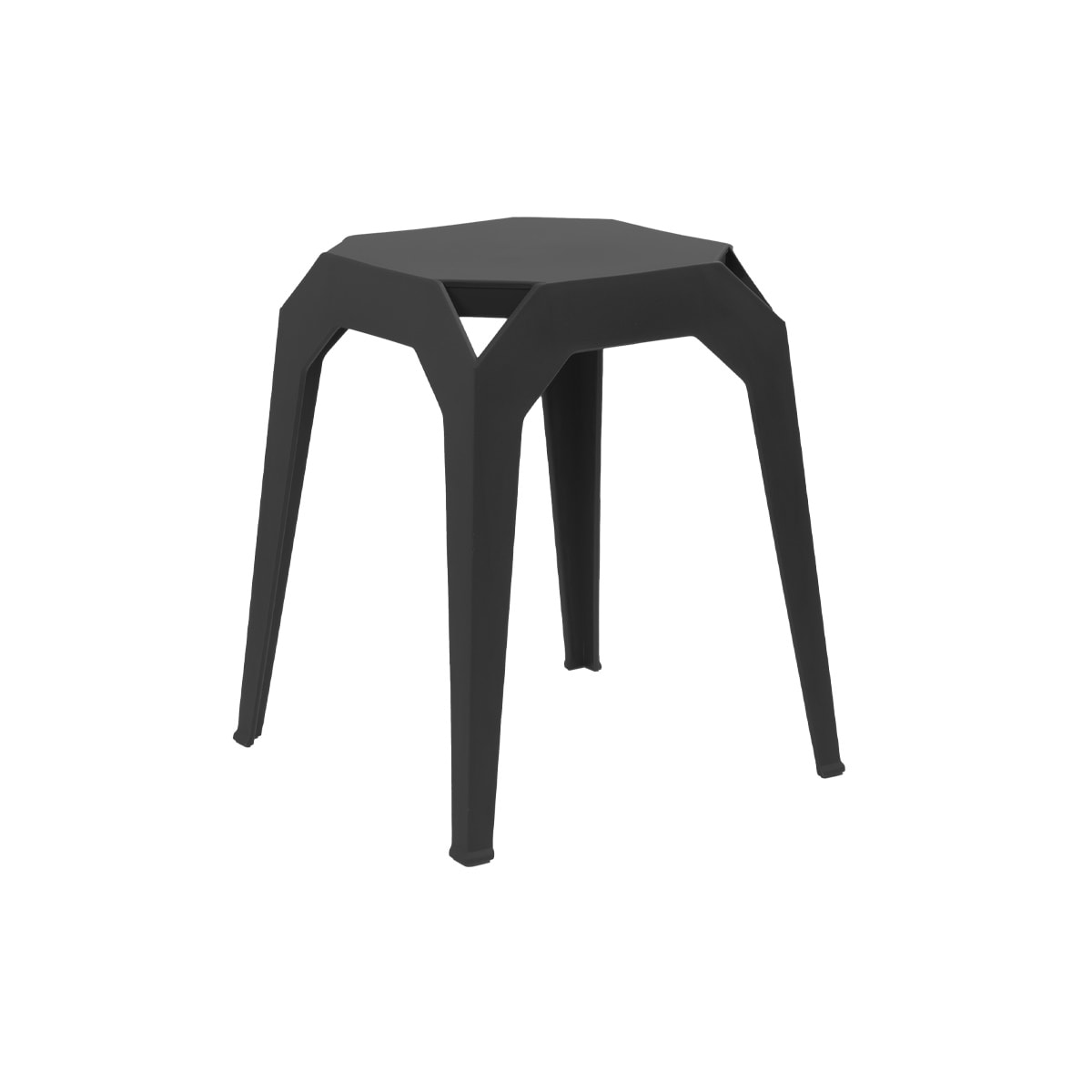 Piso apilable de plástico rígido Negro1