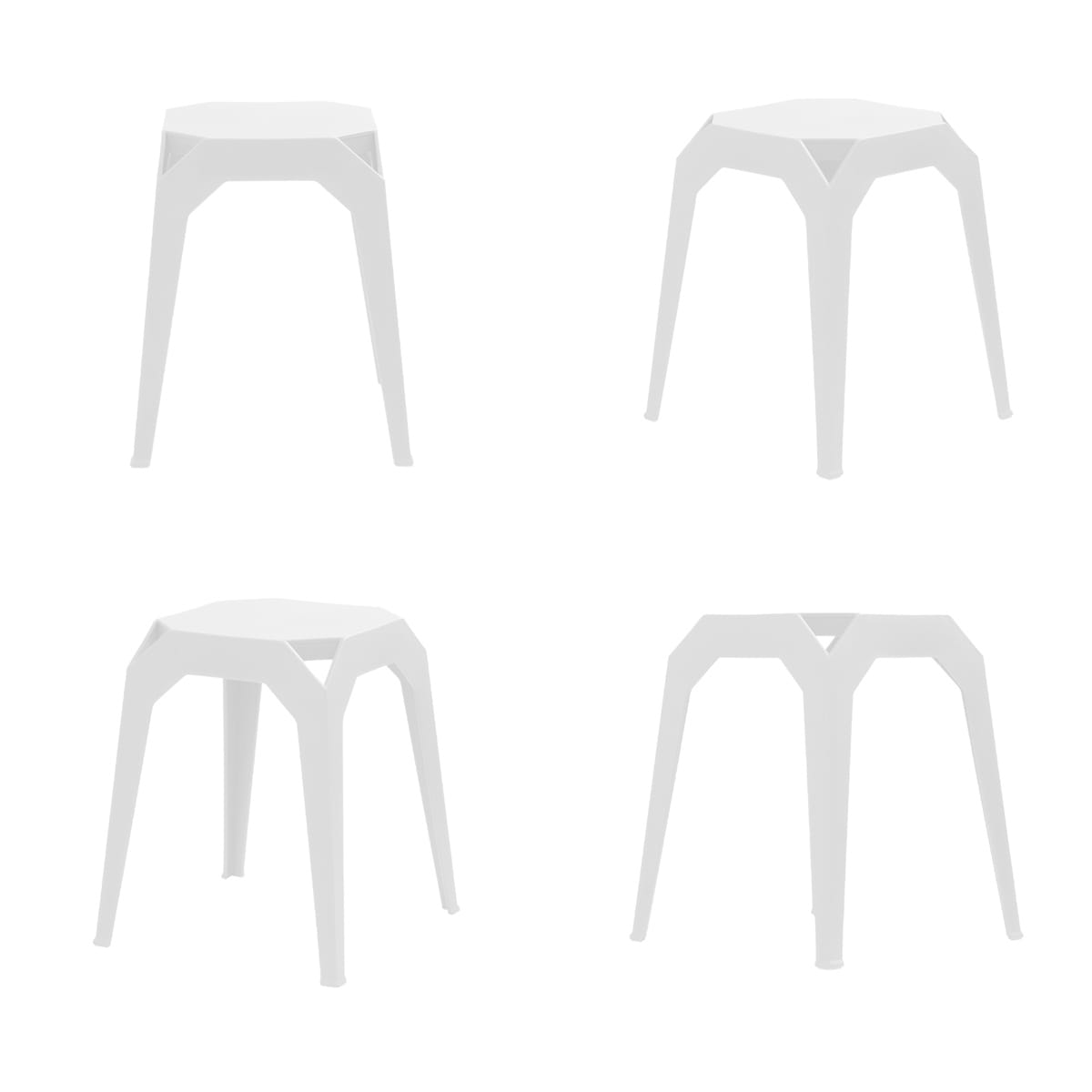 Piso Apilable de Plástico Rigido Blanco2