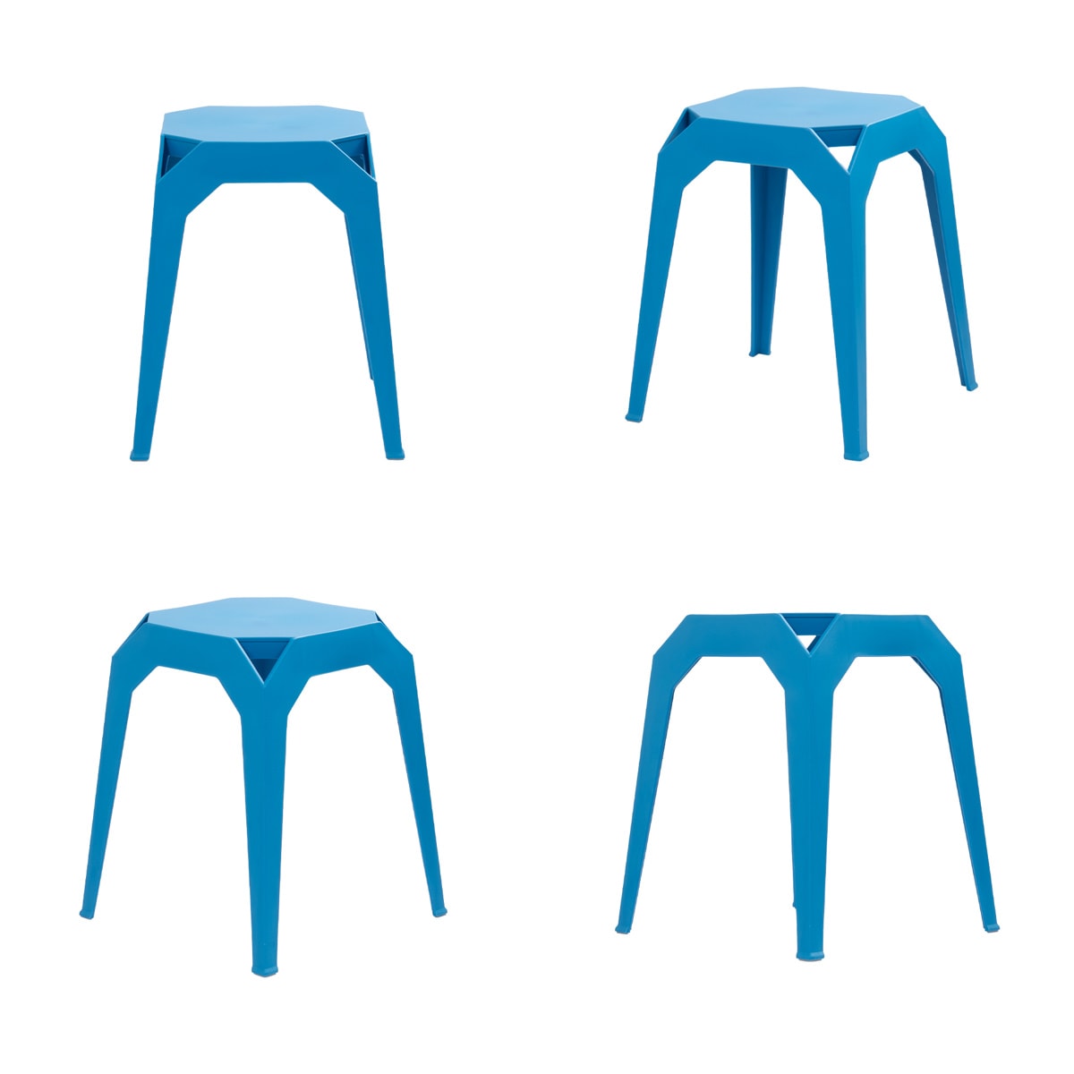 Piso apilable de plástico rígido Azul5