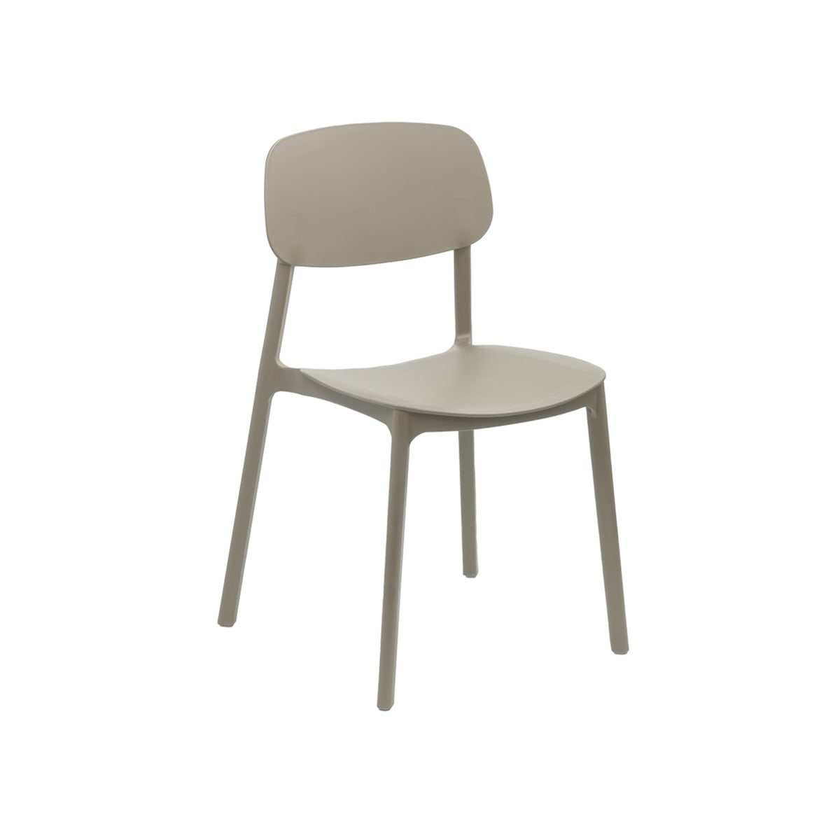 Silla Apilable Plástico Rígido Beige1