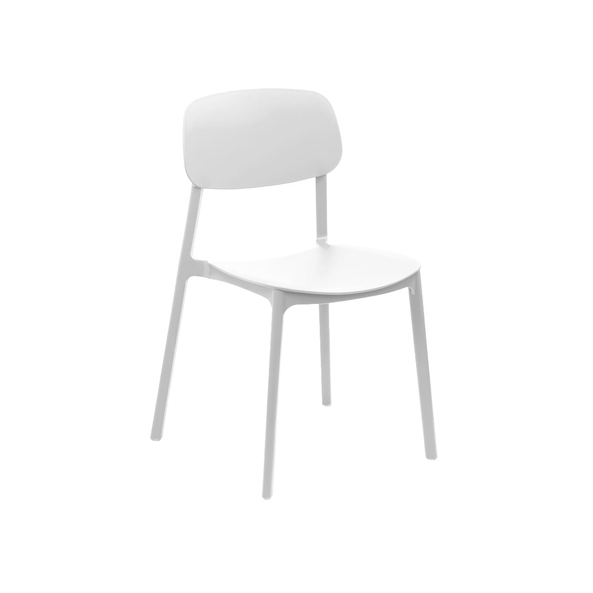 Silla Apilable Plastico Rigido Blanco1
