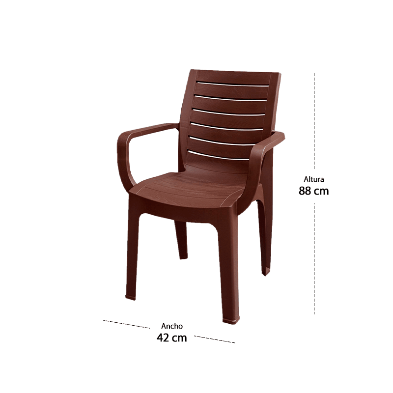 Pack 4 Sillas Modelo Andor Madera Con Apoyabrazos2
