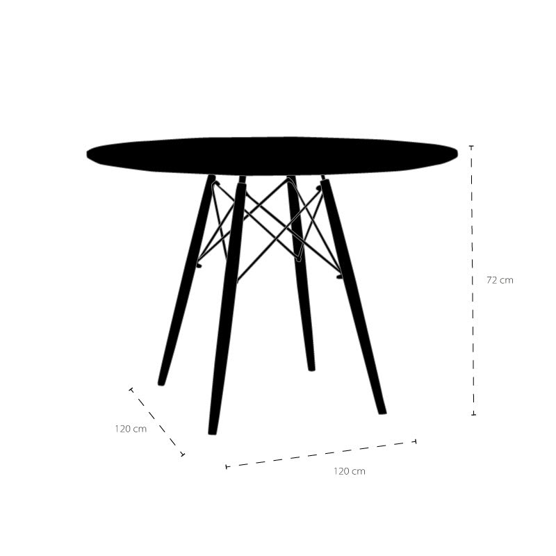 Mesa Eames 120 Cm Fold Chile Deco Eventos Hogar Terraza
