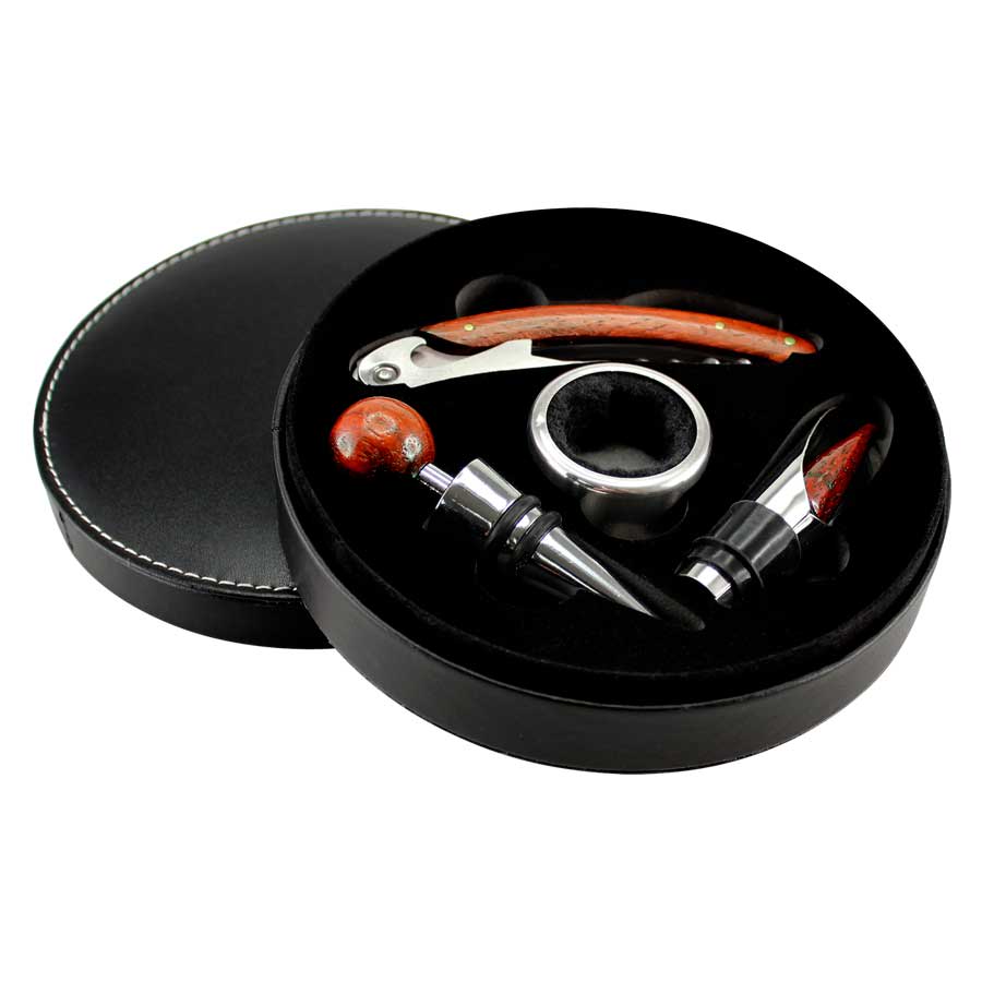Set de Vino de PU Negro1