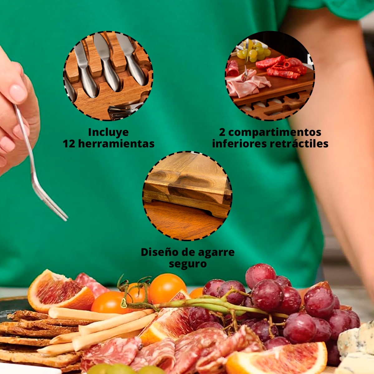 Tabla de Quesos con 12 Herramientas4