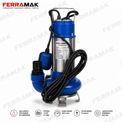 Bomba de Agua Sumergible De Acero Inox. 1.5 HP/1.1 Kw. 3