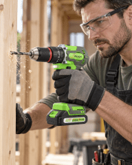 Kit Taladro Destornillador Inalámbrico Brushless 13mm mCasa + 25 Puntas